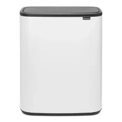 Papperskorgar-Brabantia Bo touch bin 2x30 L, Vit