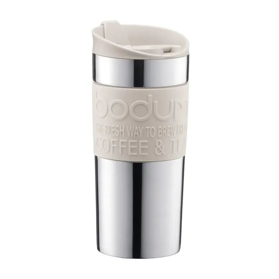 Termosmuggar-Bodum travel mug 35 cl rostfritt stål, Off white