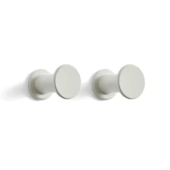 Krokar & Hängare|Krokar & Hängare-HAY Bolt krok 2-pack Ø2,8 cm, Light grey