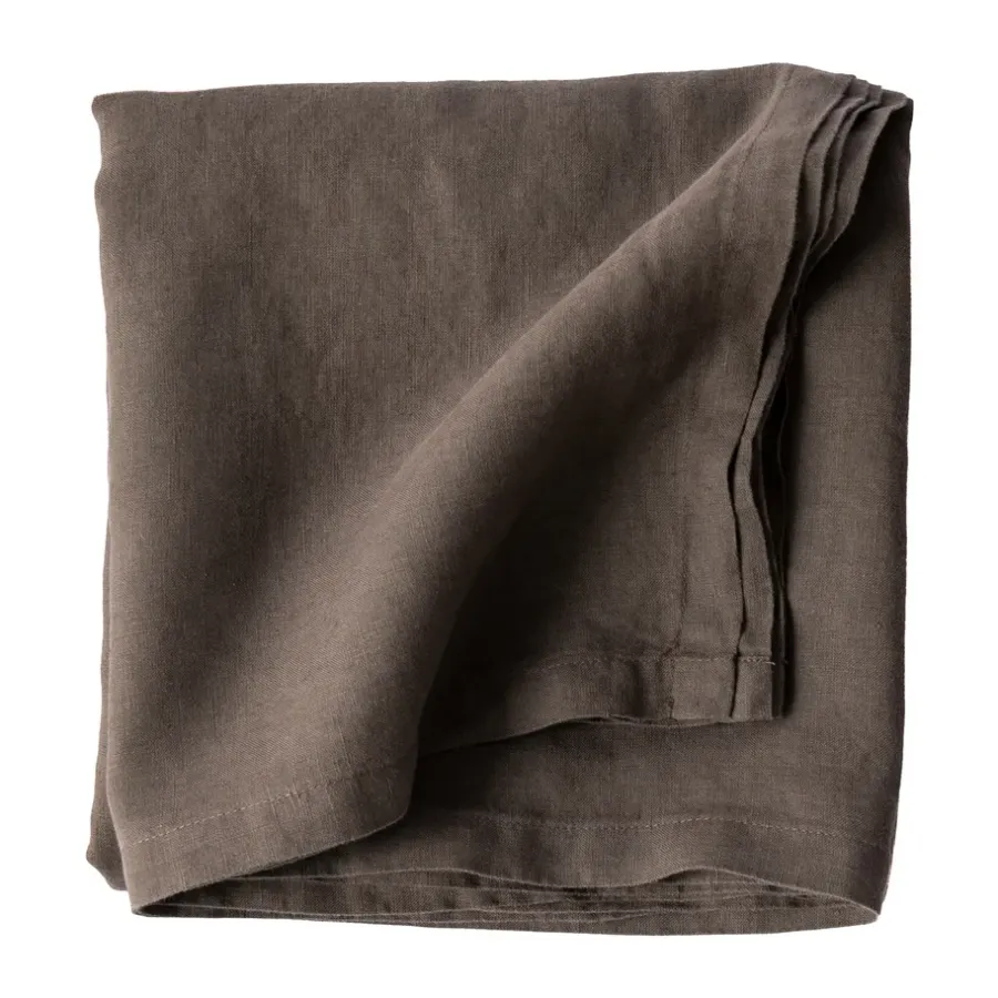 Bordsduk linne 175x175 cm, Taupe^Tell Me More Discount