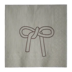 Servetter-DBKD Bow pappersservett 33x33 cm 20-pack, Beige