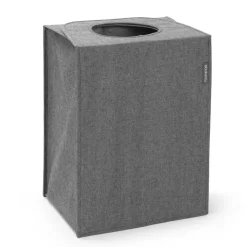 Tvättkorgar-Brabantia tvättkorg tyg rektangulär 55 liter, Mörkgrå
