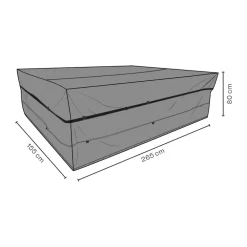 Trädgårdsdetaljer & Tillbehör-Brafab möbelskydd matgrupp, Svart 265x155 cm