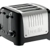 Brödrostar-Dualit Brödrost Lite 4 Skivor, Blank svart