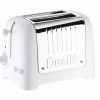 Brödrostar-Dualit Brödrost Lite 2 Skivor, Gloss blank vit