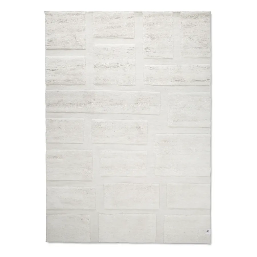 Bomulls- & Trasmattor-Classic Collection Bricks ullmatta 200x300 cm, Ivory