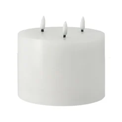 Led-Ljus-Scandi Essentials Bright Melt blockljus LED 3 vekar 13 cm, Vit