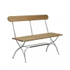 Trädgårdssoffor & Trädgårdsbänkar|Loungemöbler·Loungesoffor-Grythyttan Stålmöbler Bryggerisoffa, Ek olja-varmförzinkat stativ