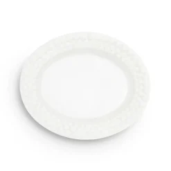 Bubbles oval tallrik 20 cm, Vit^Mateus