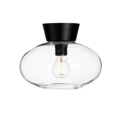 Bullo plafond klarglas Ø27 cm, Mattsvart^Belid Sale