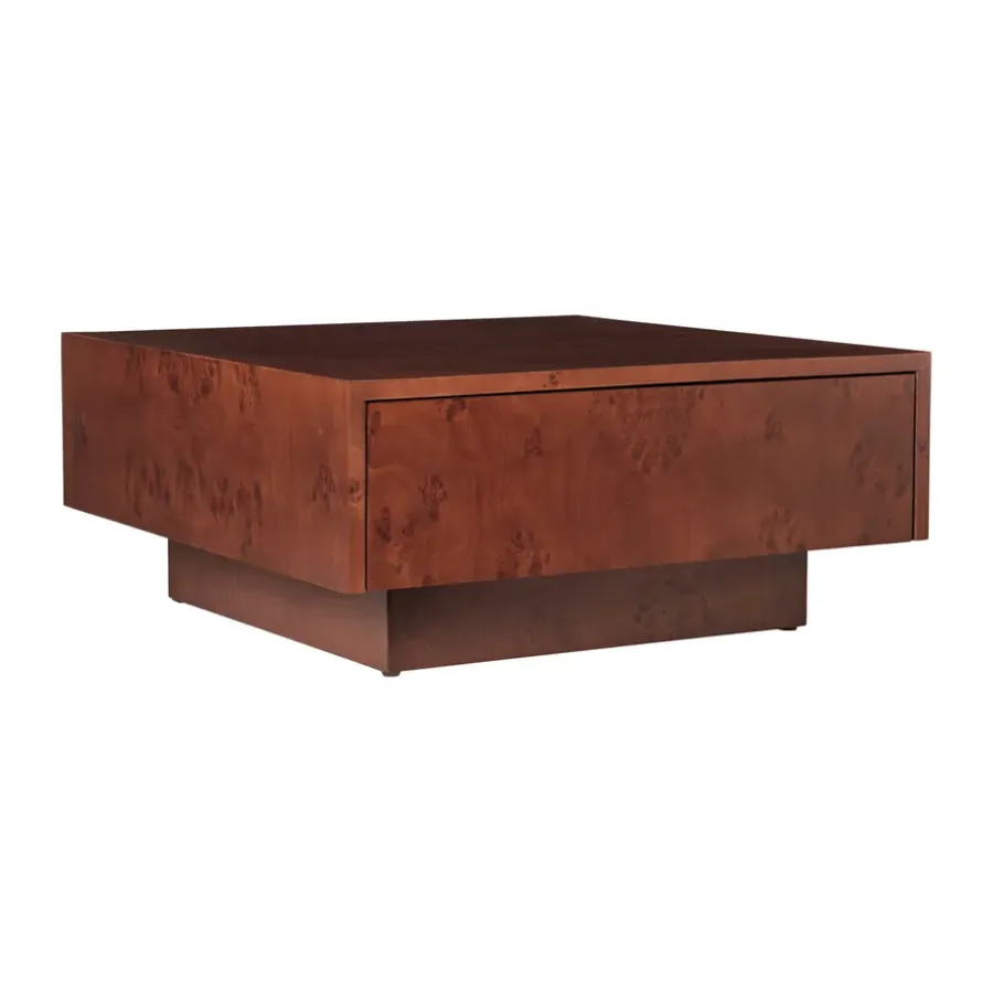 Soffbord-Ferm Living Burl storage soffbord 70x70 cm, Dark stained burl