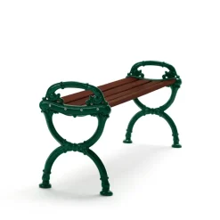 Trädgårdssoffor & Trädgårdsbänkar-Byarums bruk Byarum bänk, Furu brun lasyr, grönt stativ