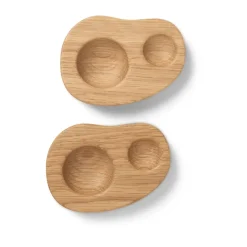Äggkoppar-Ferm Living Cairn äggkopp 2-pack, Oak