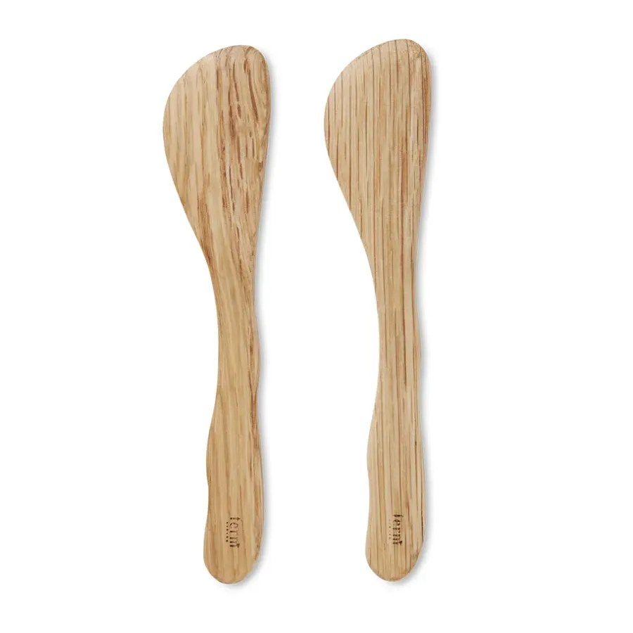 Smörknivar-Ferm Living Cairn smörkniv 2-pack, Oak