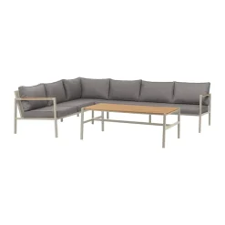 Balkongmöbler·Balkongsoffor|Balkongsoffor-Brafab Cap soffgrupp, Light grey-grå, 6-sits