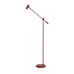 Cato golvlampa 134 cm, Blank rubinröd-mattsvart^Belid Online