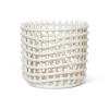 Förvaringskorgar-Ferm Living Ceramic flätad korg Ø23,5 cm, Off white