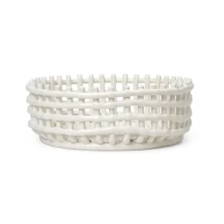 Ceramic flätad skål, Off-white^Ferm Living Discount