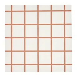 Check & Stripes pappersservett 33x33 cm 20-pack, Beige^Muurla Clearance