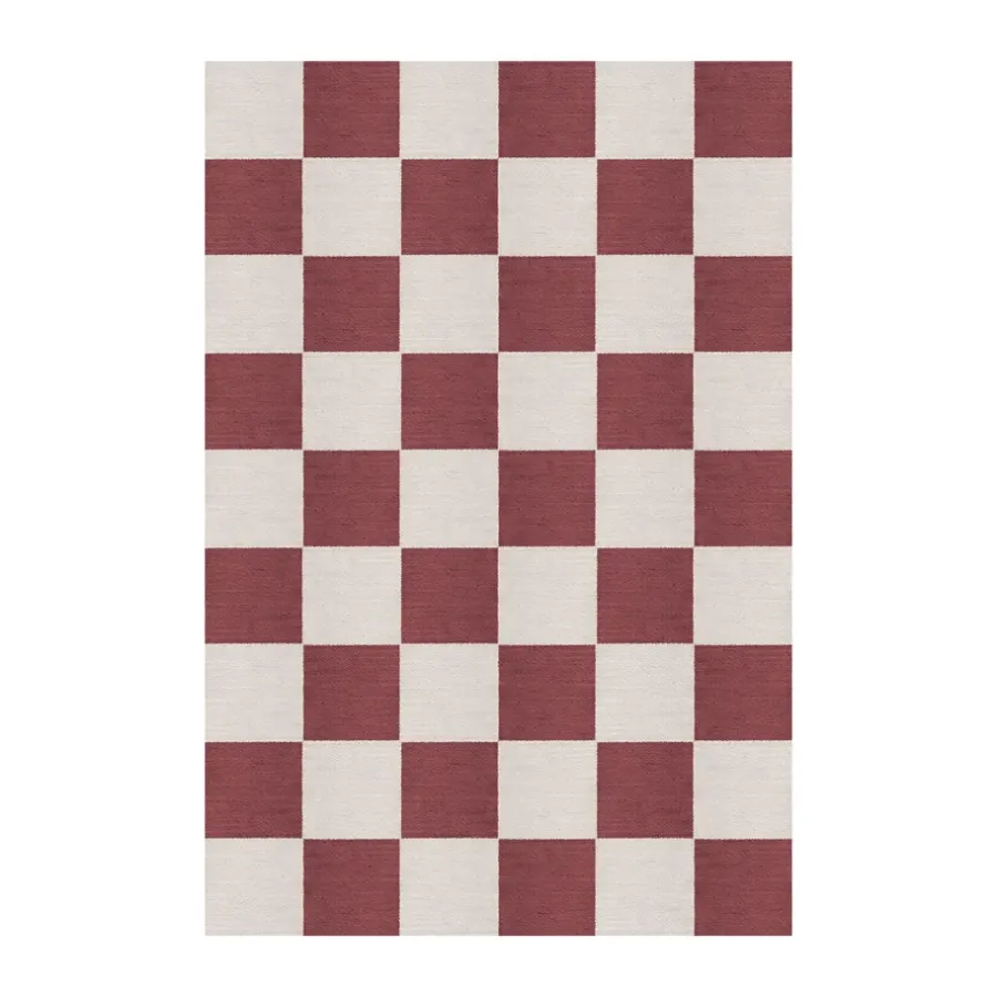 Ullmattor-Layered Chess ullmatta, Burgundy, 140x200 cm