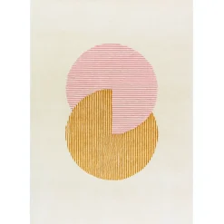 Ullmattor-NJRD Circles ullmatta rosa, 200x300 cm