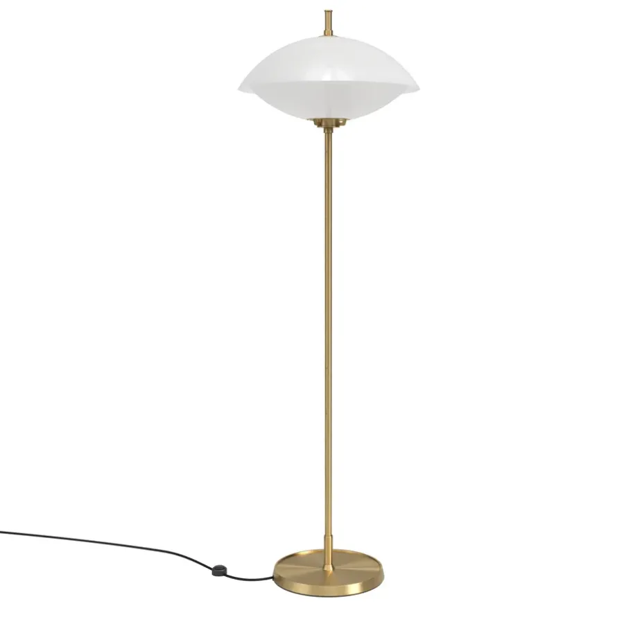 Clam golvlampa 128 cm, Opal-brass^Fritz Hansen Discount
