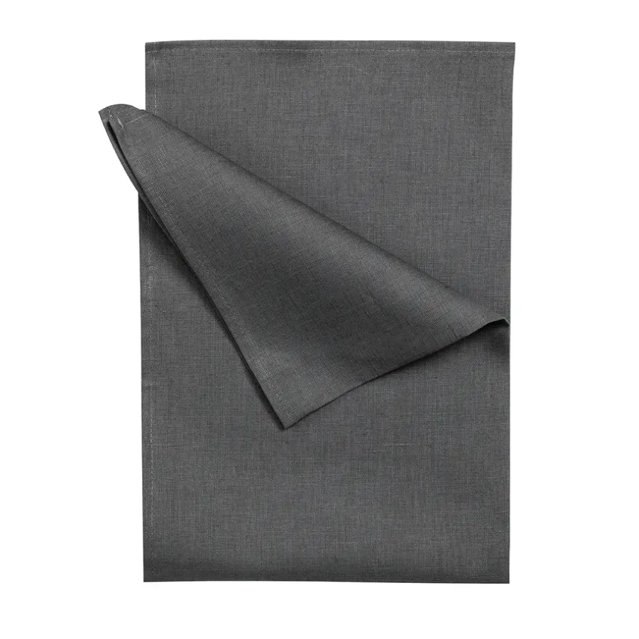 Kökshanddukar|Kökshanddukar-Scandi Living Clean kökshandduk i linne 47x70 cm 2-pack, charcoal