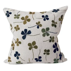 Kuddfodral-Fine Little Day Clover kuddfodral 48x48 cm, Grön-natur