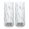 Club No. 3 longdrinkglas plast 25 cl 2-pack, Kristallklar^Koziol Sale