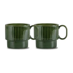 Kaffekoppar-Sagaform Coffee & More temugg 2-pack, Grön