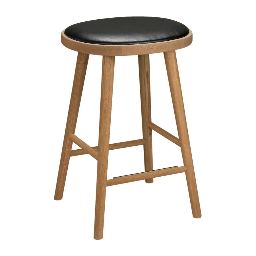 Barstolar-Hans K Colibri barpall 63 cm, Ek oljad-svart dyna