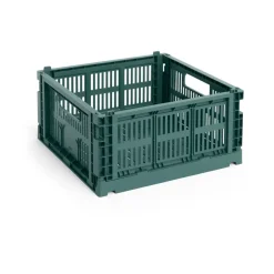 Colour Crate M Square 29,5x29,5 cm, Dark green^HAY Discount