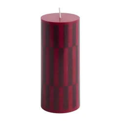 Ljus-HAY Column Candle blockljus small 15 cm, Wine-bordeaux