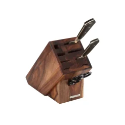 Knivförvaring|Knivblock-Continenta knivblock 9 fack, Akacia