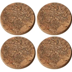 Glasunderlägg-Formgatan Cork glasunderlägg 4-pack, Natural