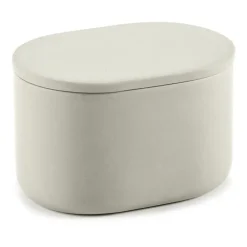 Förvaringsburkar-Serax Cose förvaringsburk oval med lock hög 6,5x10,2 cm, Beige