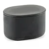 Förvaringsburkar-Serax Cose förvaringsburk oval med lock hög 6,5x10,2 cm, Dark Grey