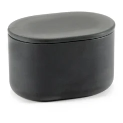 Förvaringsburkar-Serax Cose förvaringsburk oval med lock hög 6,5x10,2 cm, Dark Grey