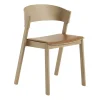 Stolar-Muuto Cover Side Chair leather, Refine leather cognac-Oak