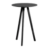 Barbord-HAY CPH20 2.0 barbord Ø70 cm, Black linoleum-lacquered oak