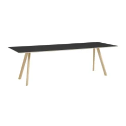 Matbord-HAY CPH30 2.0 matbord 90x250 cm, Black linoleum-lacquered oak