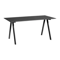 CPH10 2.0 skrivbord 80x160 cm, Black laminate-oak veneer^HAY Clearance