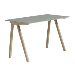 CPH90 2.0 skrivbord 65x130 cm, Grey linoleum-lacquered oak^HAY