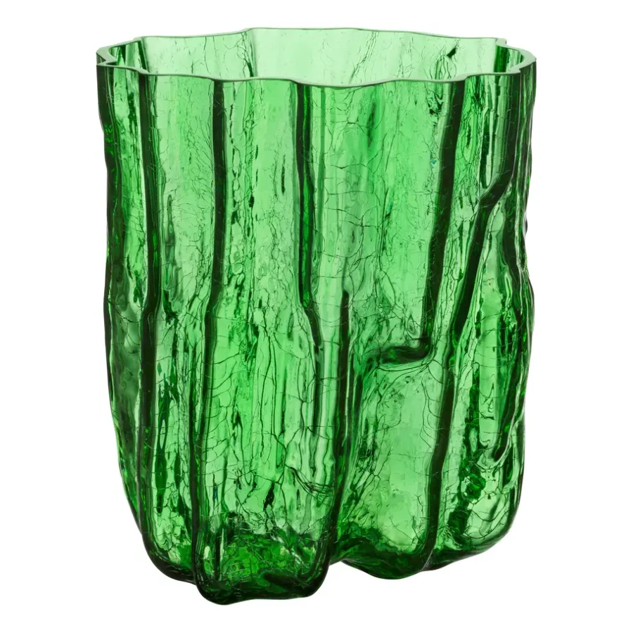 Crackle vas 27 cm, Grön^Kosta Boda