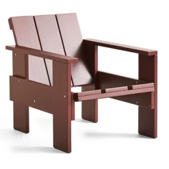 Sittmöbler·Trädgårdsstolar & Utestolar|Trädgårdsstolar & Utestolar-HAY Crate loungestol lackad furu, Iron red