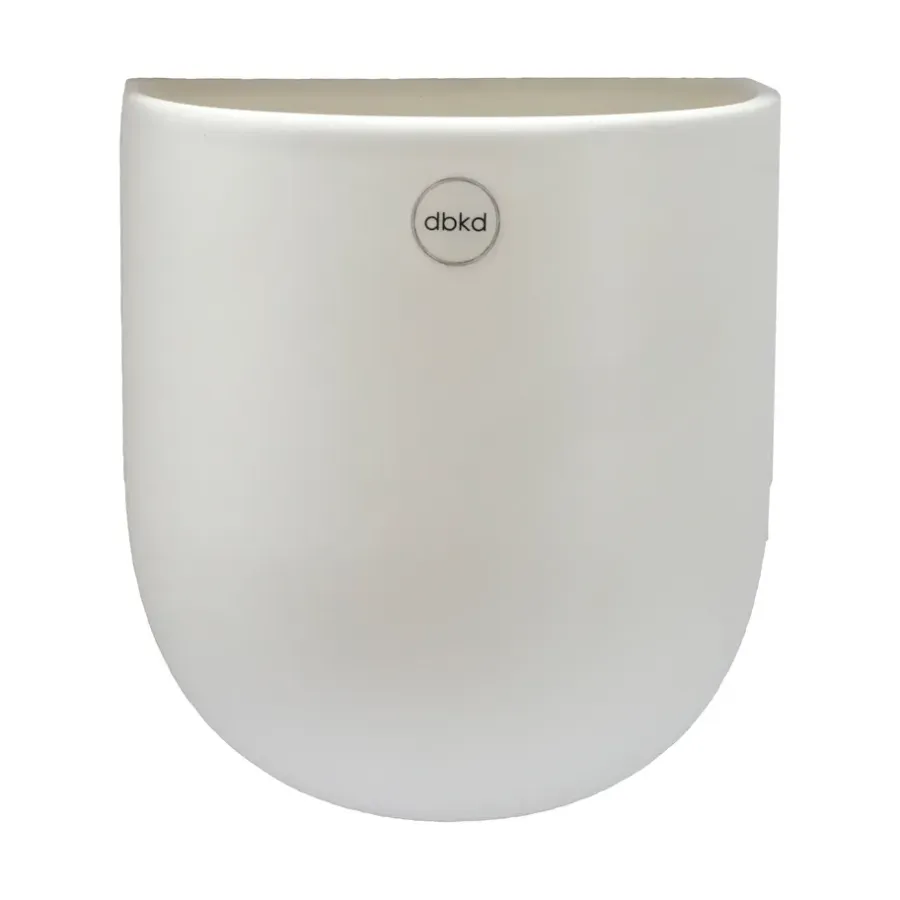 Cut vägghängd kruka vit, large^DBKD Clearance