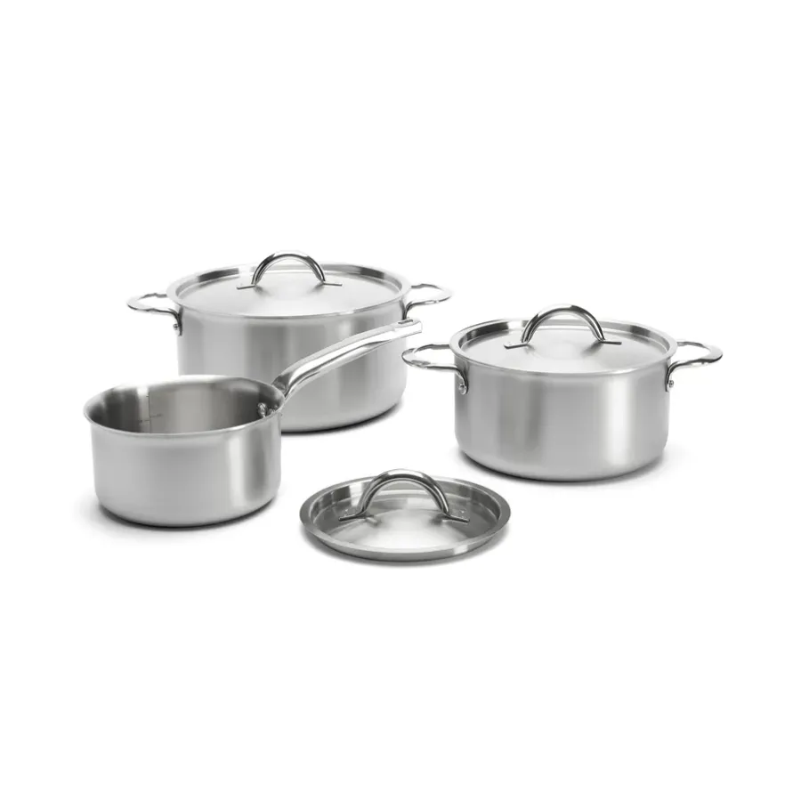 Grytset & Kastrullset|Kastruller-De Buyer Alchimy grytset med lock 6 delar, Rostfritt stål