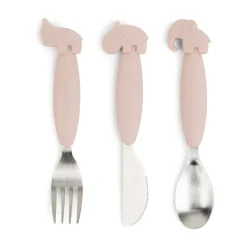 Deer Friends Easy-grip bestickset 3 delar, Powder^Done by deer Discount