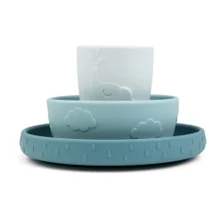 Deer Friends Stick&Stay barnservis 3 delar, Blue^Done by deer Online