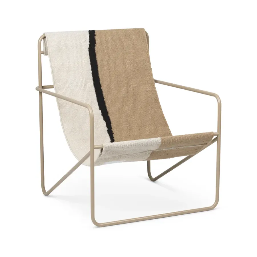 Loungemöbler·Loungefåtöljer & Utefåtöljer|Loungefåtöljer & Utefåtöljer-Ferm Living Desert lounge chair, soil, cashemere stativ